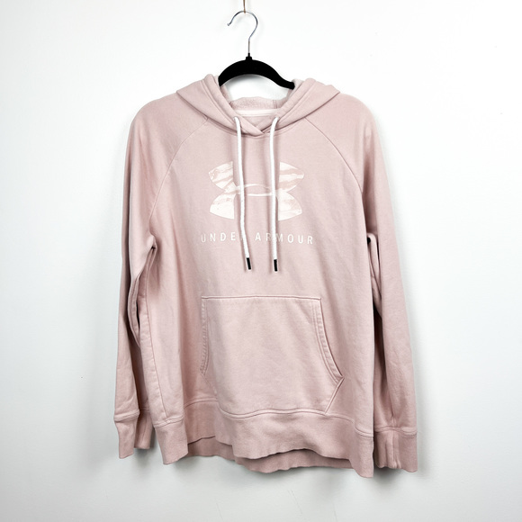 Under Armour Tops - Under Armour Light Pink Hoodie with Camo Logo